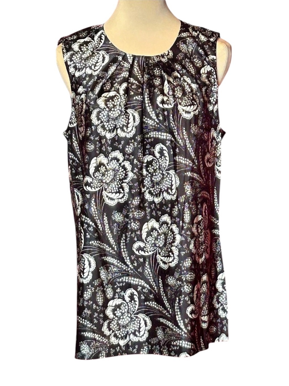 Talbots Floral Silk Blend blouse Size 14 NWT